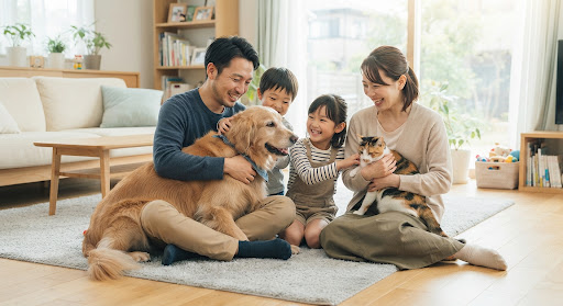 三毛猫は、玄関の受付係です